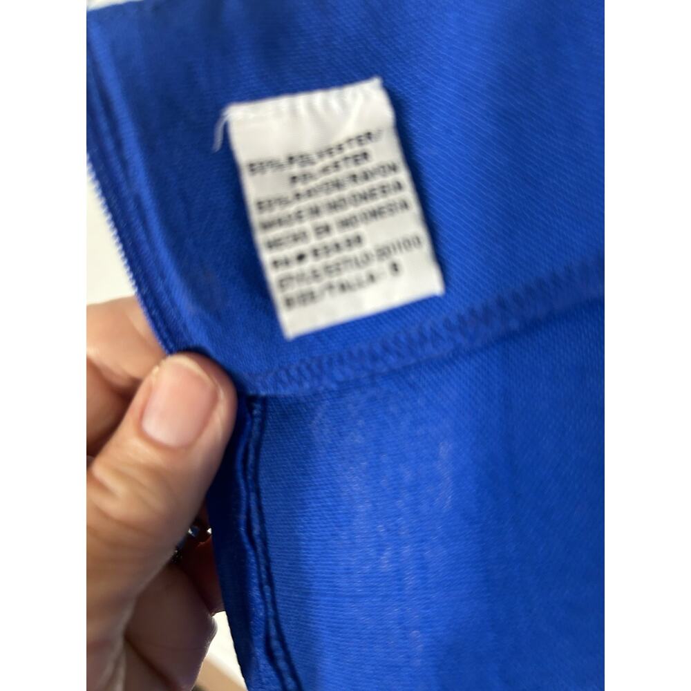 Vintage Y2K Resort wear Sun dress Midi Blue Sz 8 Coastal Core Beach dress - Picture 10 of 11